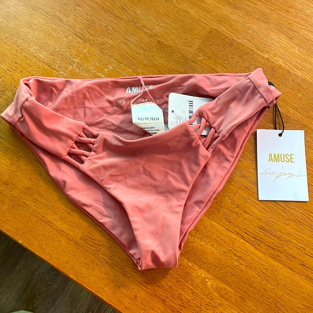Women’s Amuse by free people rose bikini bottoms size XS